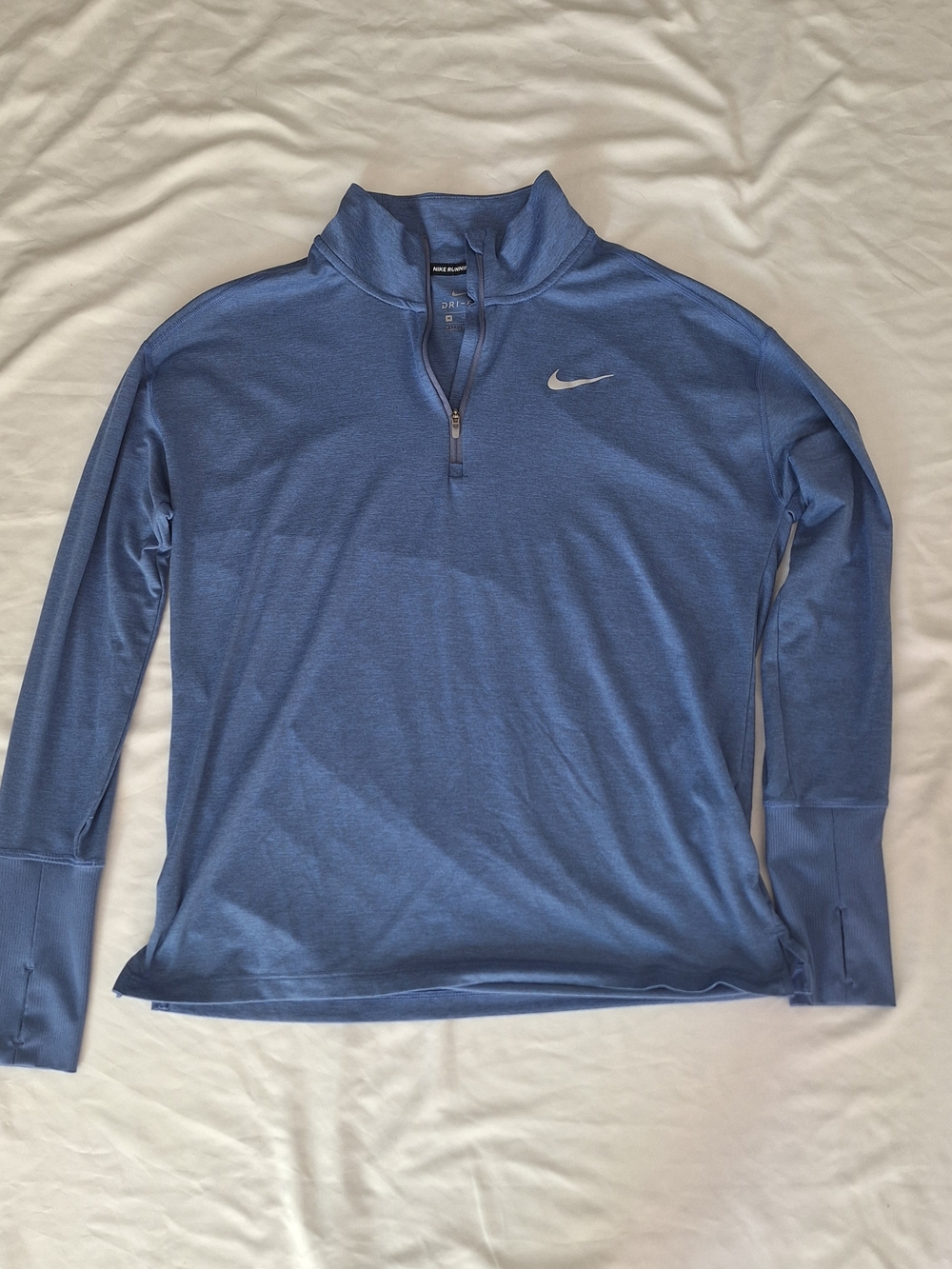 Nike Dri-FIT Running 1/4 Zip  Mens M Violet Heathered Athletic Long Sleeve Top